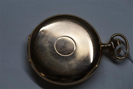 An early 20th century 18ct gold Patek Philippe keyless lever Chronometre Gondolo open face pocket watch,